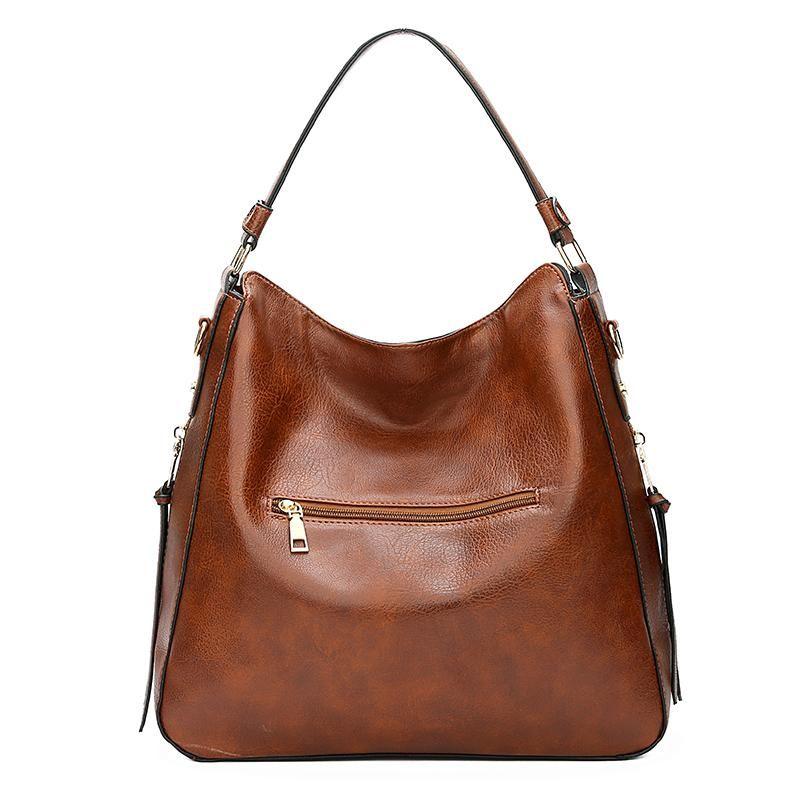 Luxury Bolso hobo de piel anti robo