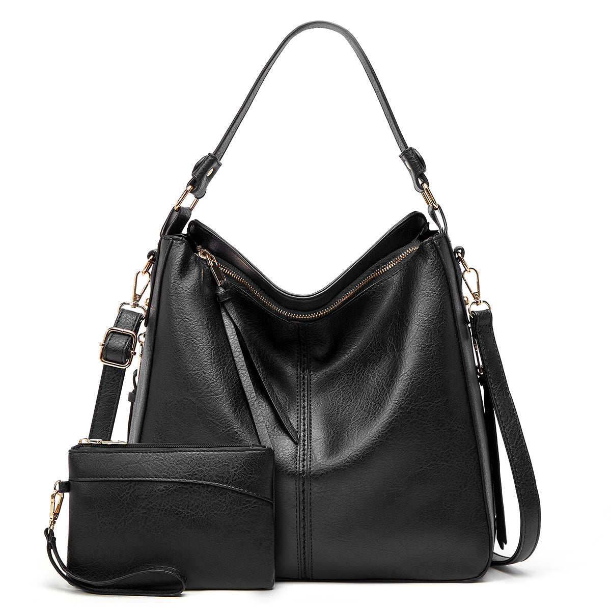 Luxury Bolso hobo de piel anti robo