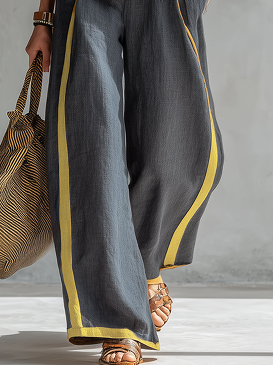 Leila | Conjunto elegante de algodón y lino
