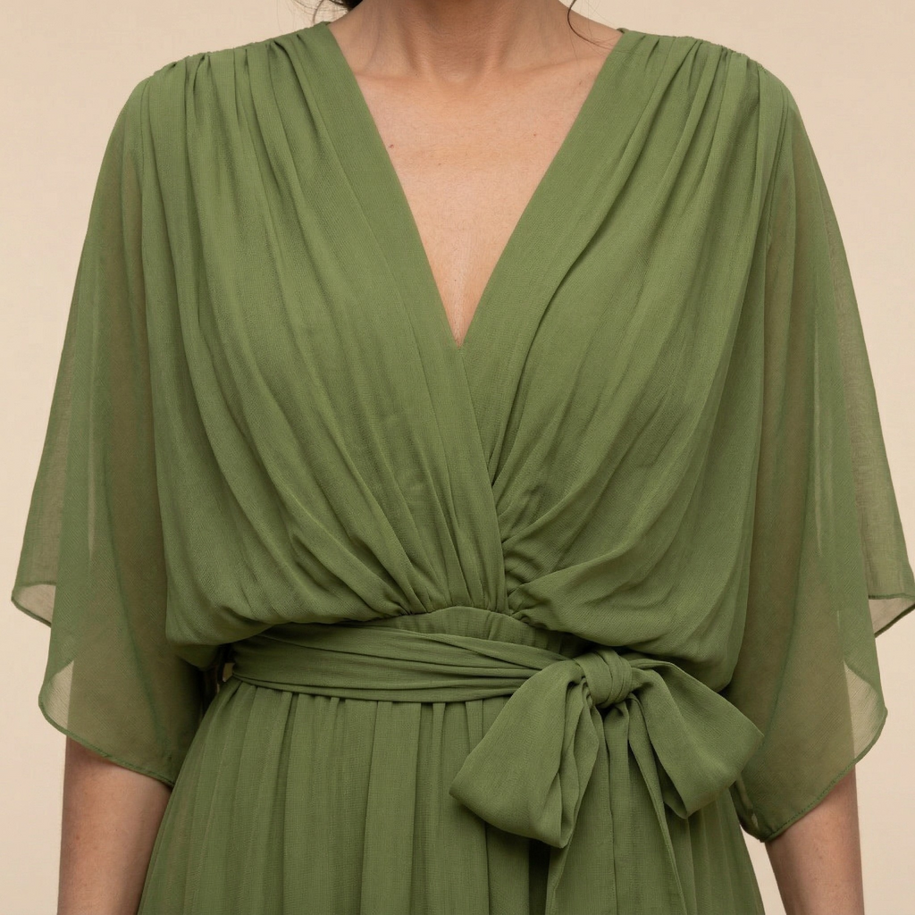 Serena™ | Vestido fluido con escote en V de una elegancia etérea