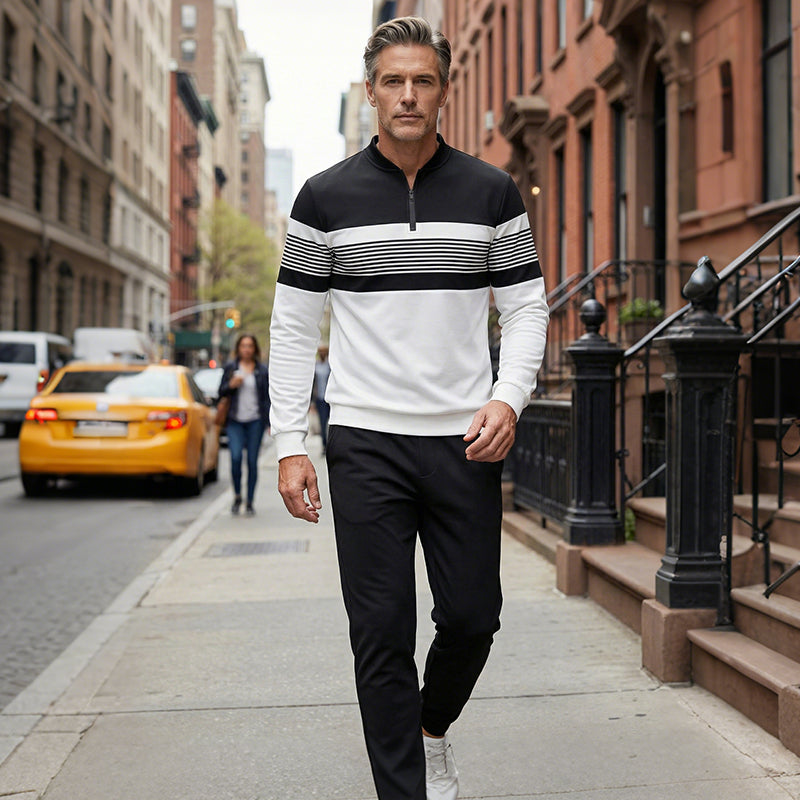⌛ ¡Solo quedan 3 días: 50 % de descuento en todo! ⏰ Conjunto para hombre: jersey con estampado gráfico y pantalones