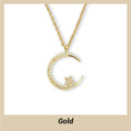 ⌛ Plus que 3 jours : 50 % de réduction sur tout ! ⏰Collier lune et étoiles brillantes🌙