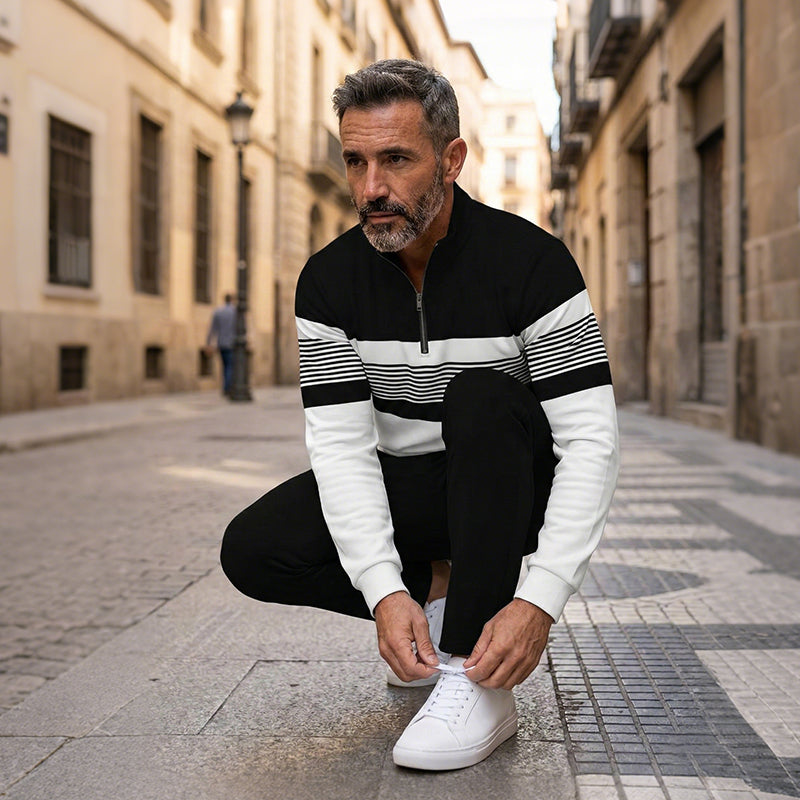 ⌛ ¡Solo quedan 3 días: 50 % de descuento en todo! ⏰ Conjunto para hombre: jersey con estampado gráfico y pantalones