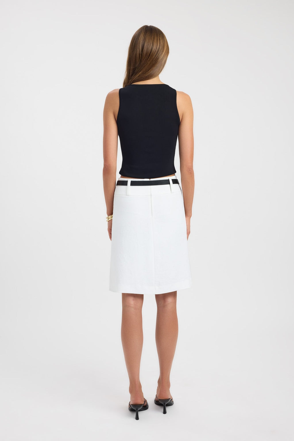 Falda midi de talle bajo Ariel