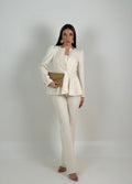 Conjunto Asia -  Conjunto de tres piezas - chaqueta con volantes y pantalón palacio