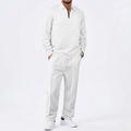 🏃👖Conjunto de hombre compuesto por una sudadera de punto de panal y unos pantalones de corte recto