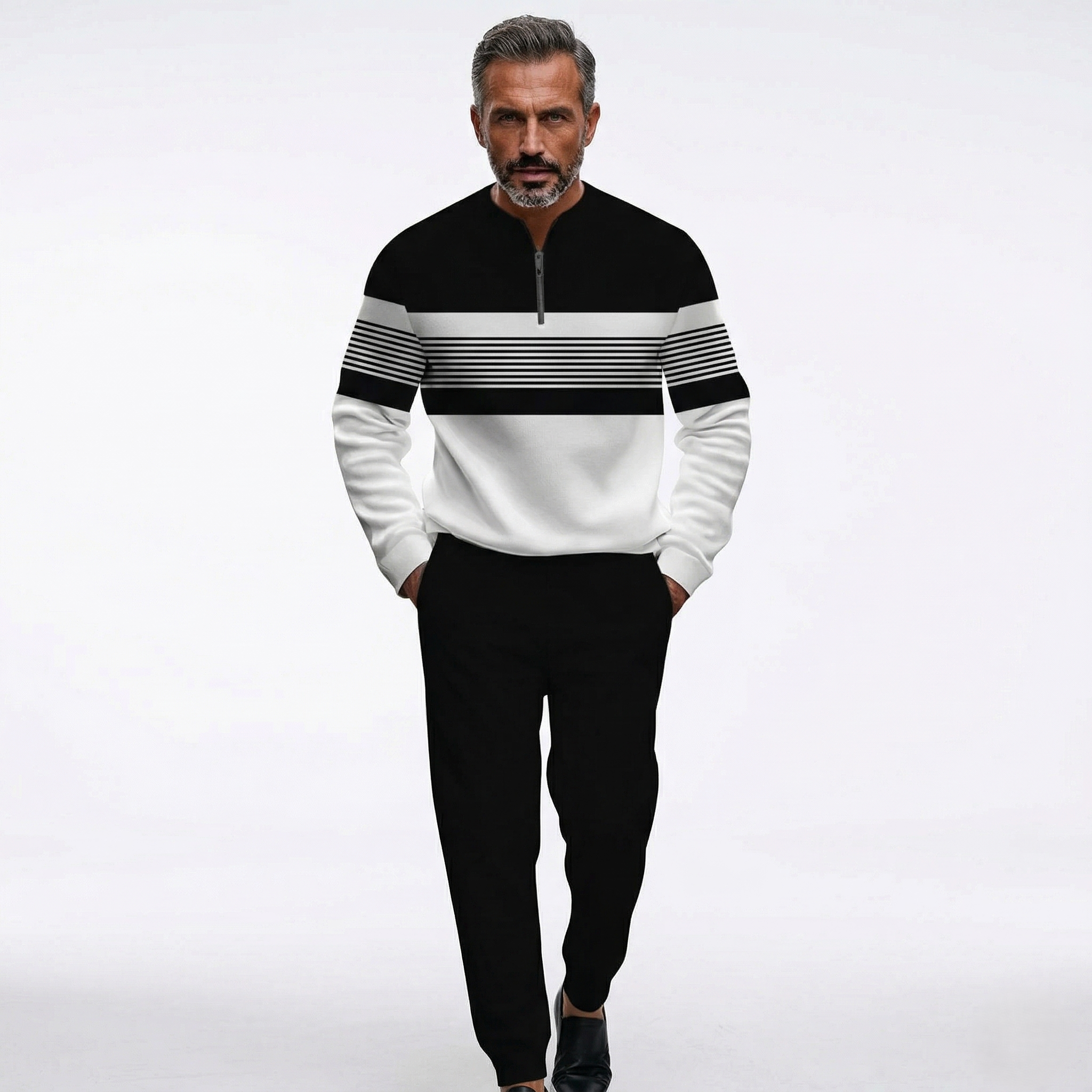 ⌛ ¡Solo quedan 3 días: 50 % de descuento en todo! ⏰ Conjunto para hombre: jersey con estampado gráfico y pantalones