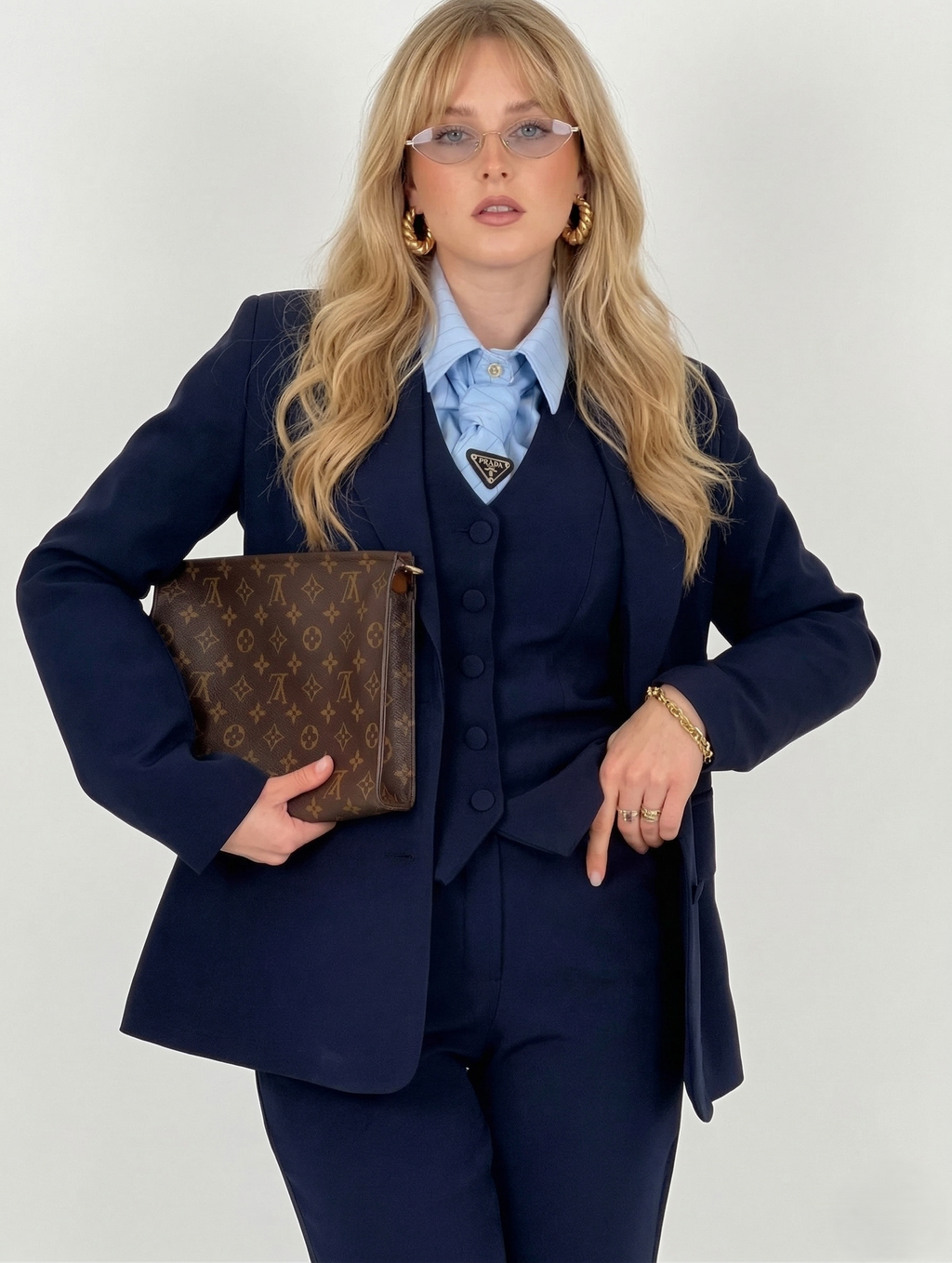 Traje MAELLE - Conjunto de 3 piezas de primera calidad: chaqueta, chaleco y pantalón palacio