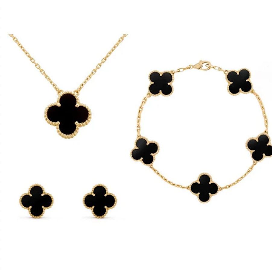 Set Alhambra Vintage: La Elegancia del Trébol (Collar, Pulsera y Aretes)