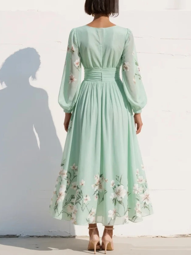Aurelia | Vestido midi con escote en V