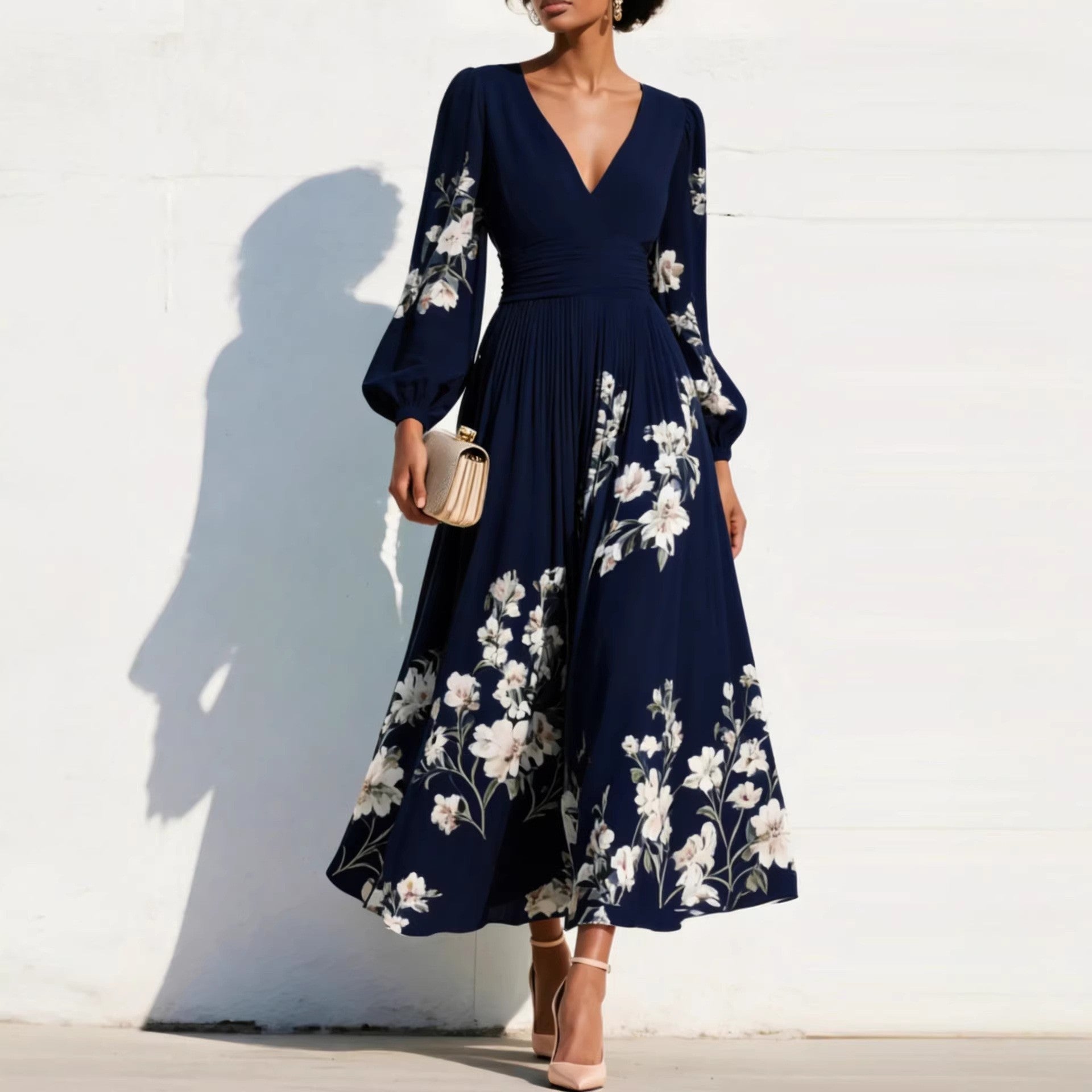 Aurelia | Vestido midi con escote en V