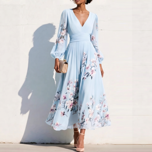 Aurelia | Vestido midi con escote en V