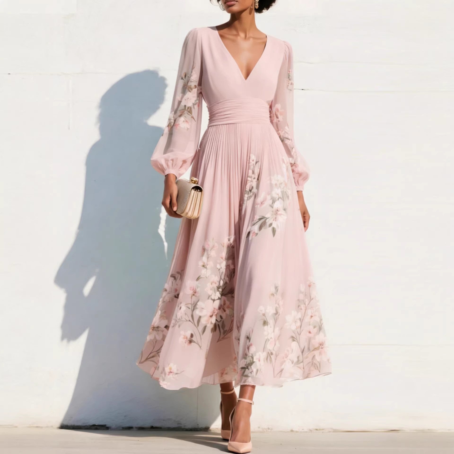 Aurelia | Vestido midi con escote en V