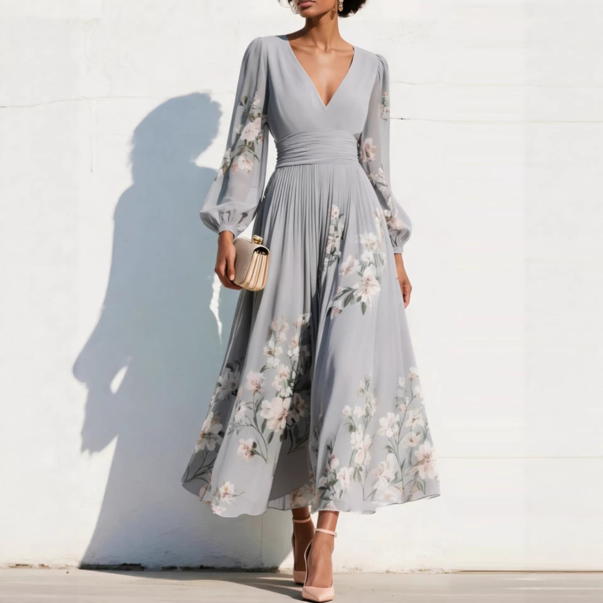 Aurelia | Vestido midi con escote en V