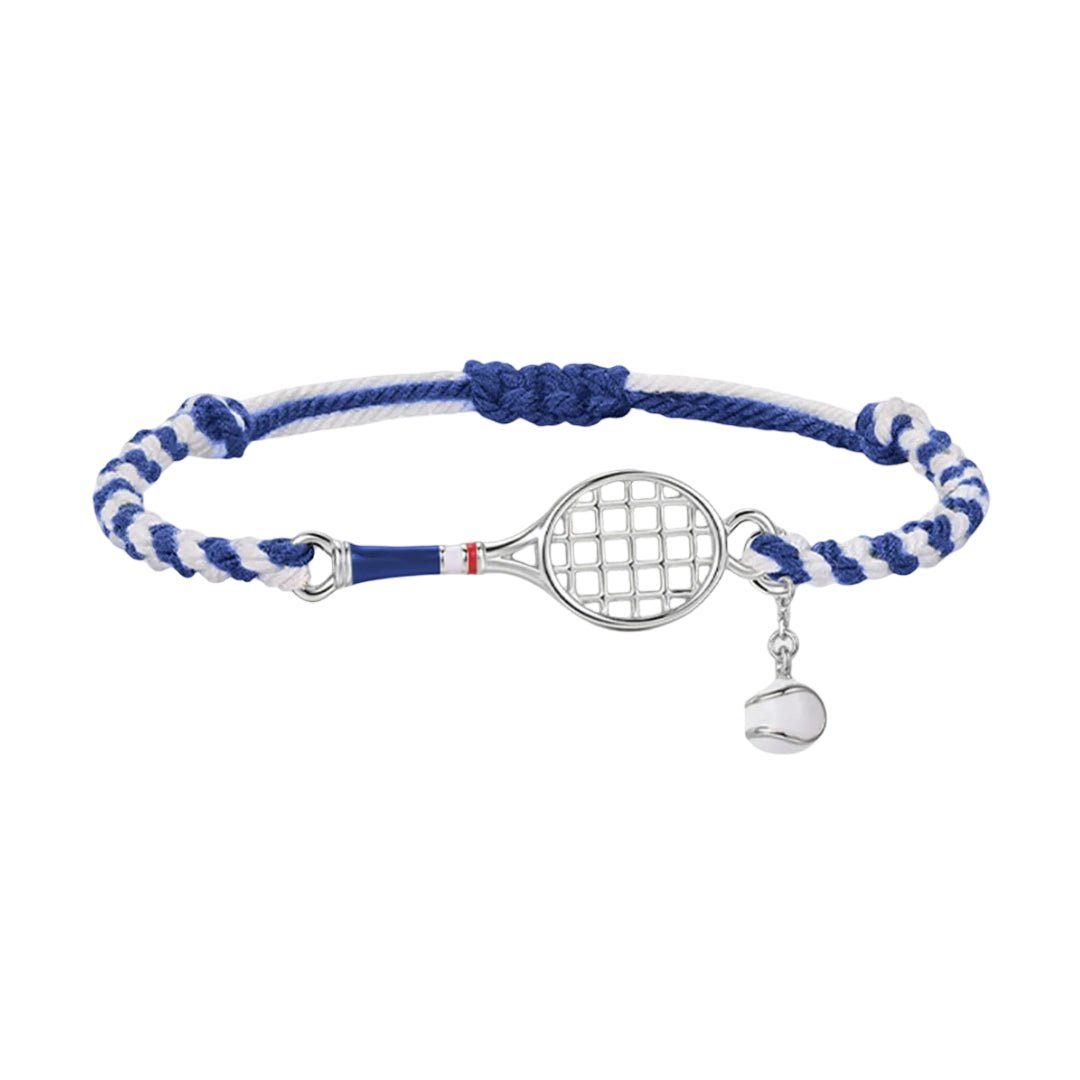 Pulsera de cordón, efigie de tenis, deporte, acero inoxidable, modelo Roland