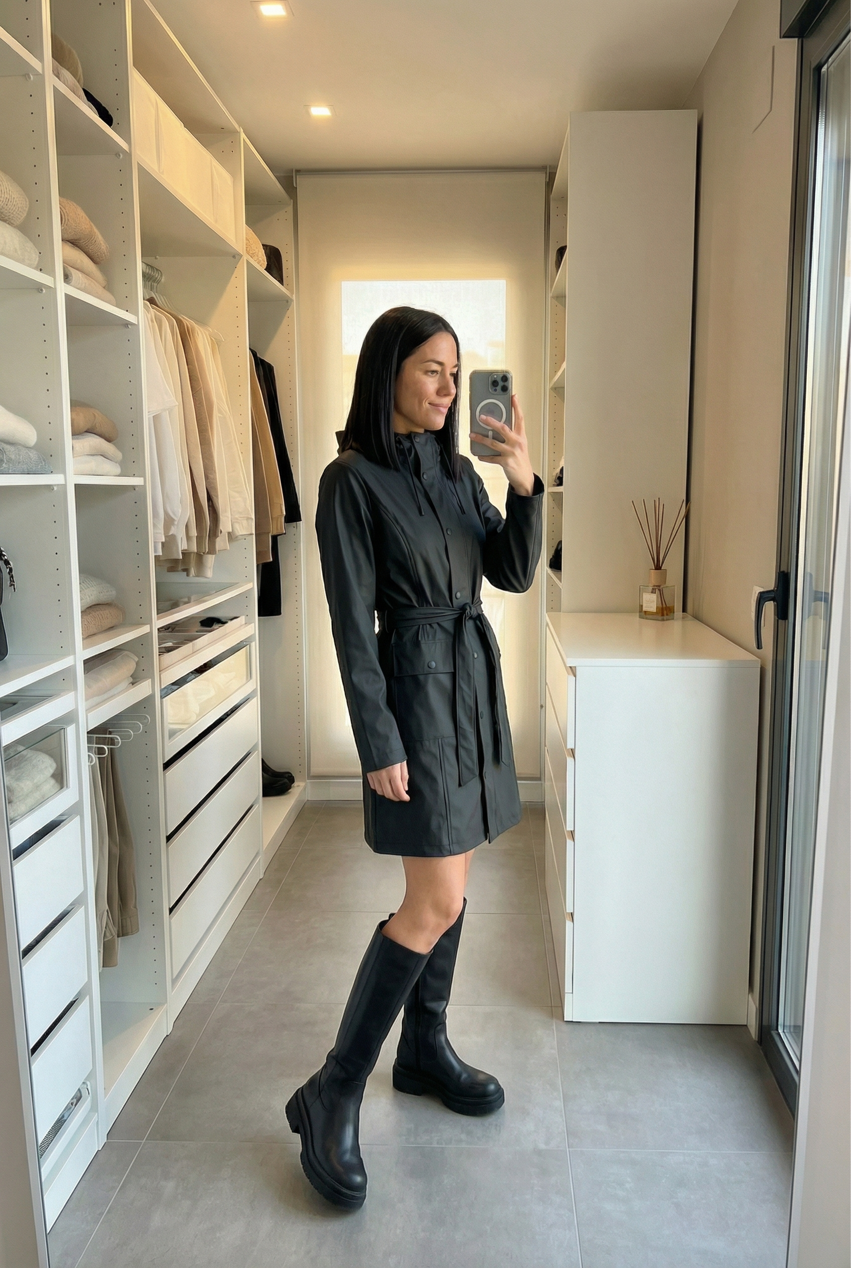 Chaqueta Larga Curve