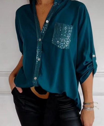 Camisa con purpurina
