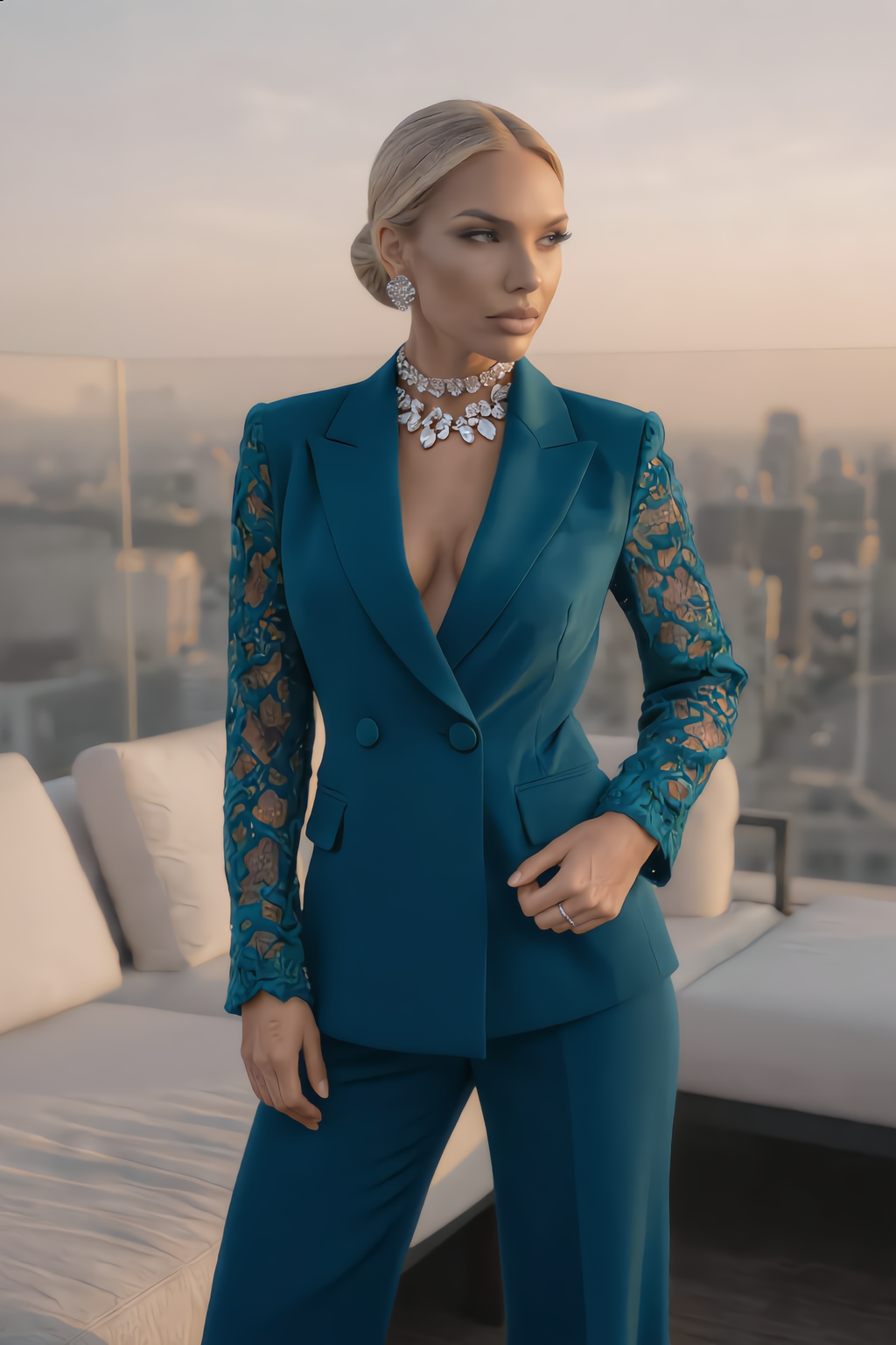 Conjunto de chaqueta y pantalón Manuela