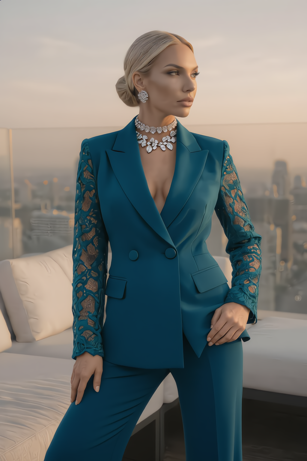 Conjunto de chaqueta y pantalón Manuela