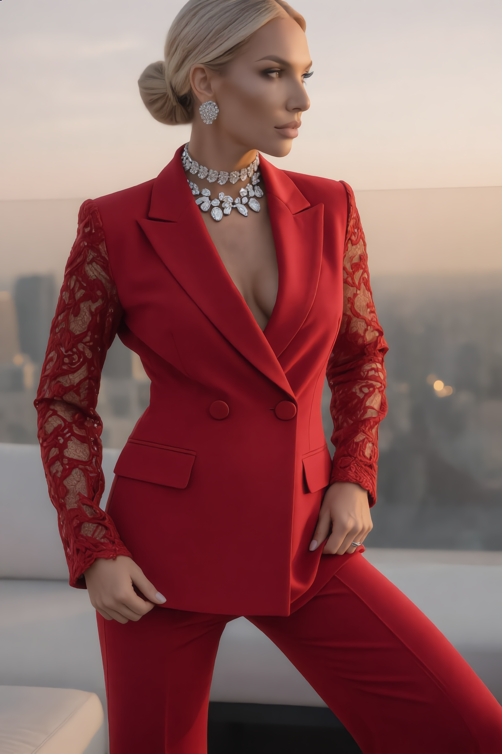 Conjunto de chaqueta y pantalón Manuela