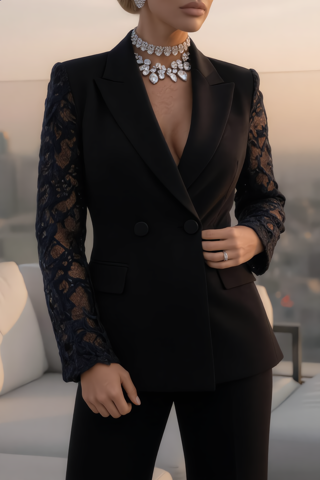 Conjunto de chaqueta y pantalón Manuela