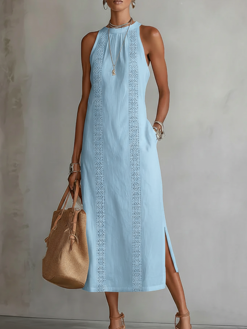 Jimena | Vestido midi elegante con cuello