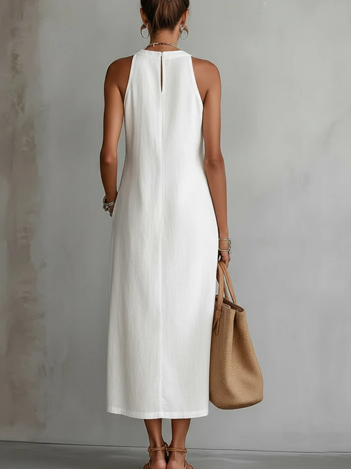 Jimena | Vestido midi elegante con cuello