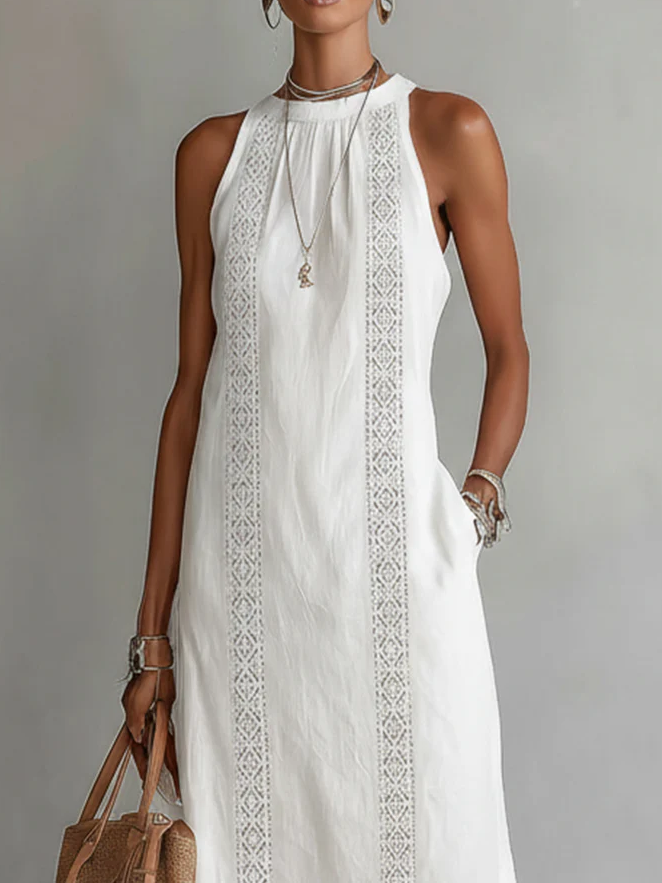 Jimena | Vestido midi elegante con cuello