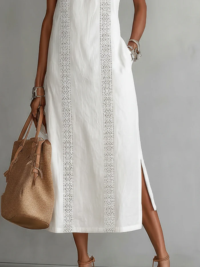 Jimena | Vestido midi elegante con cuello