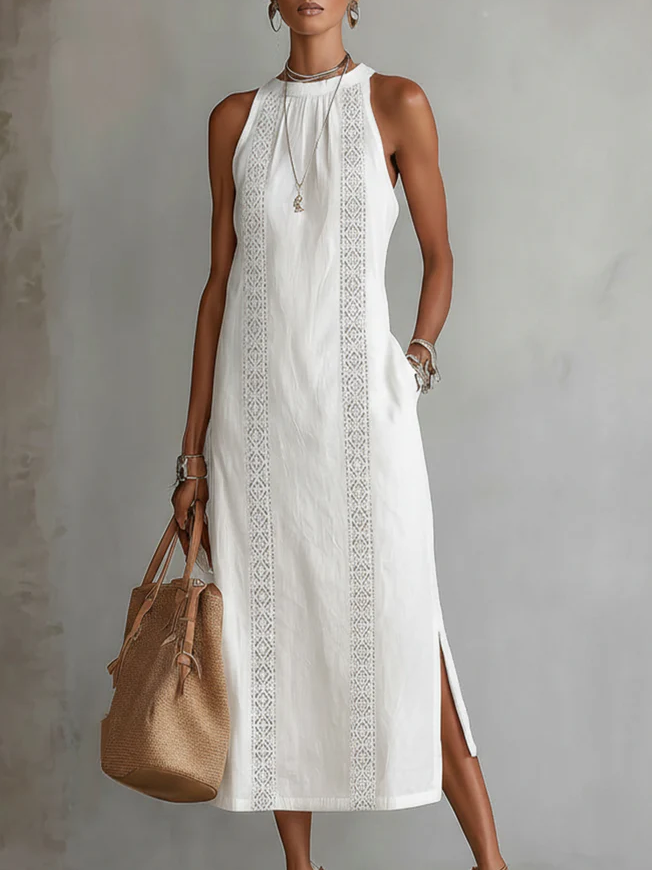Jimena | Vestido midi elegante con cuello