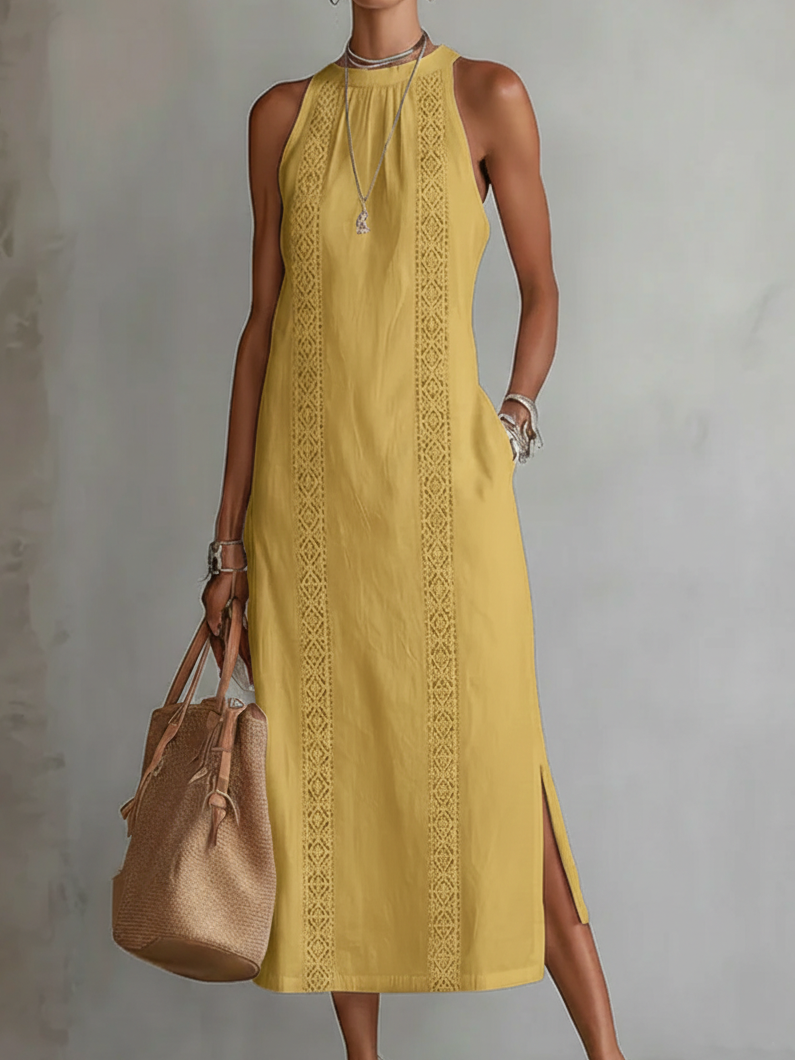 Jimena | Vestido midi elegante con cuello