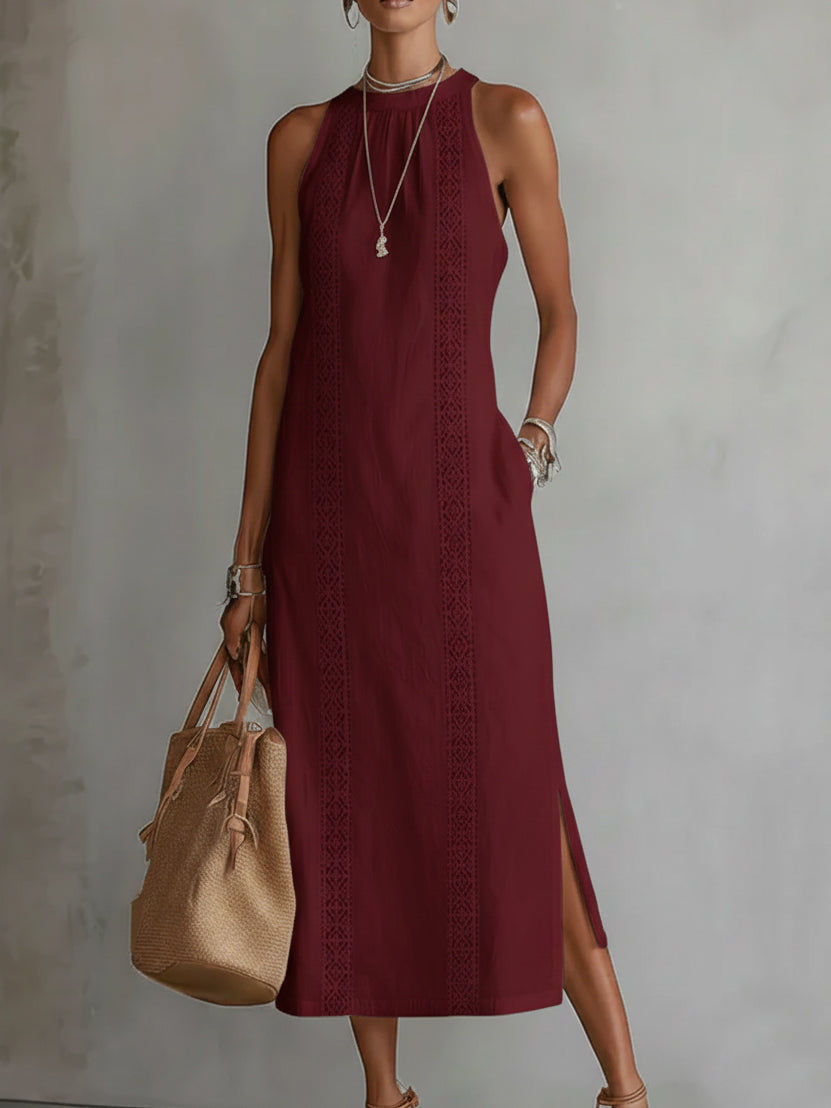 Jimena | Vestido midi elegante con cuello