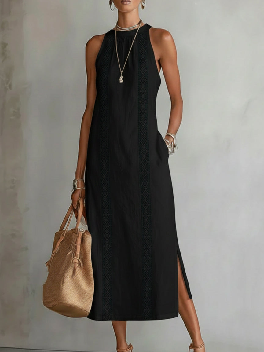 Jimena | Vestido midi elegante con cuello