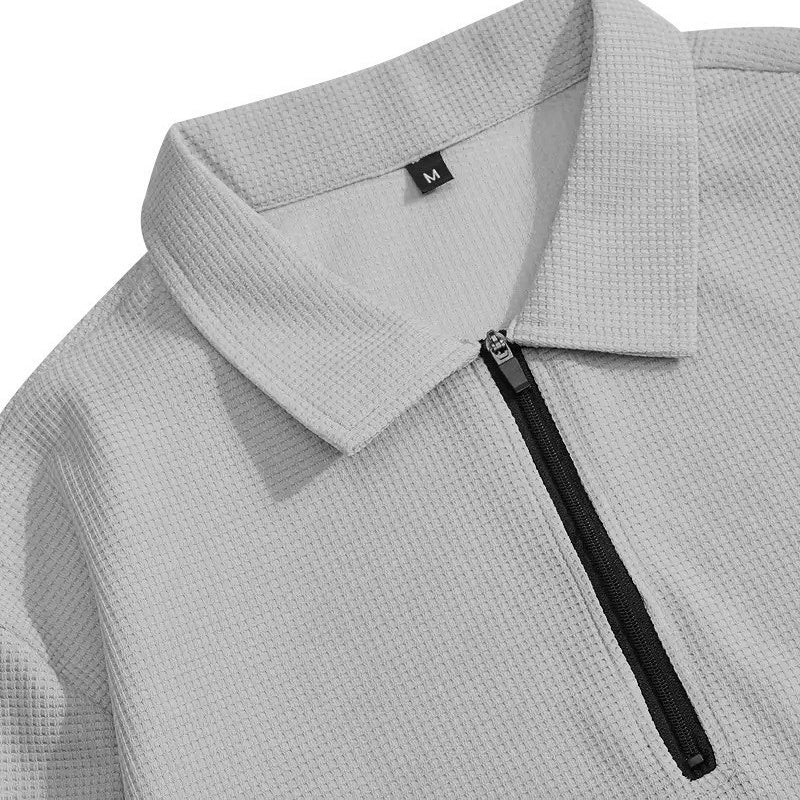 🏃👖Conjunto de hombre compuesto por una sudadera de punto de panal y unos pantalones de corte recto