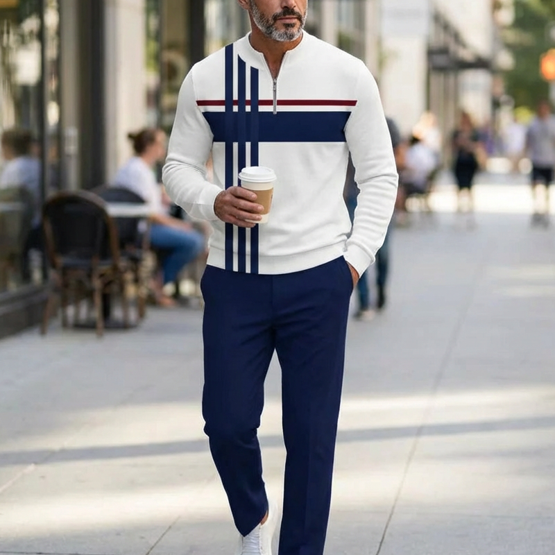 ⌛ ¡Solo quedan 3 días: 50 % de descuento en todo! ⏰ Conjunto para hombre: jersey con estampado gráfico y pantalones