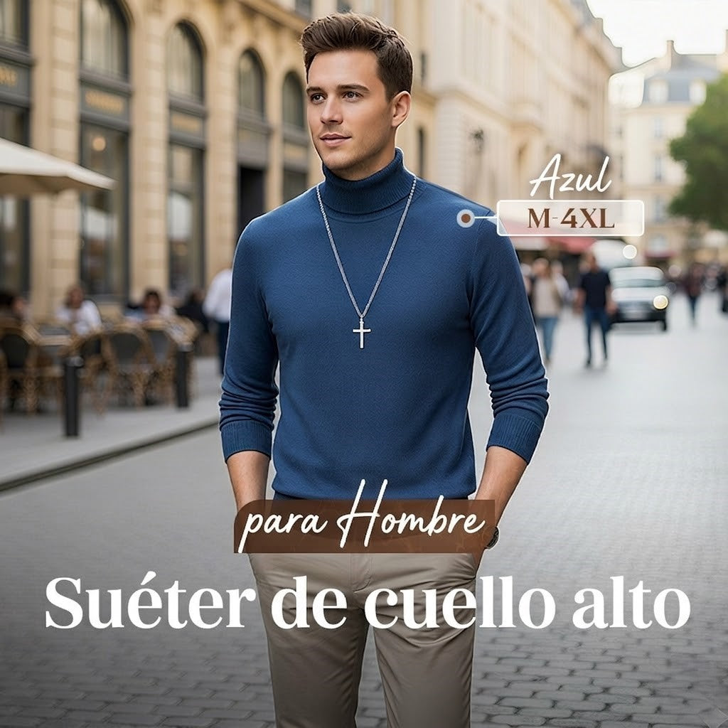 ⏳ Último día: ¡50 % de descuento en todo el surtido!⏰ Jersey de cachemira premium para hombre, liso: tejido suave y cómodo con un corte moderno, ideal para el trabajo y el tiempo libre 👔